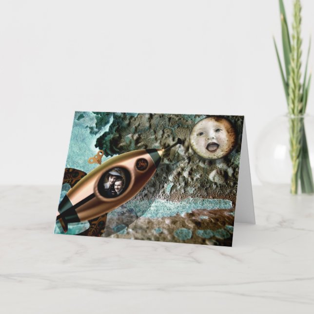 Moon Baby Greeting Card (Front)