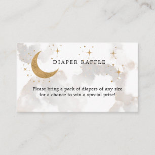 Moon Baby Shower Diaper Raffle Enclosure Card