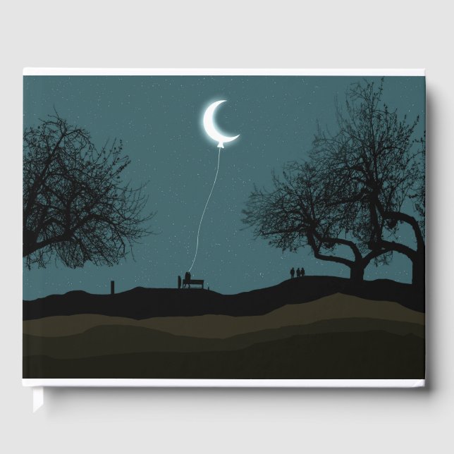 Moon Balloon Guest Book (Front)