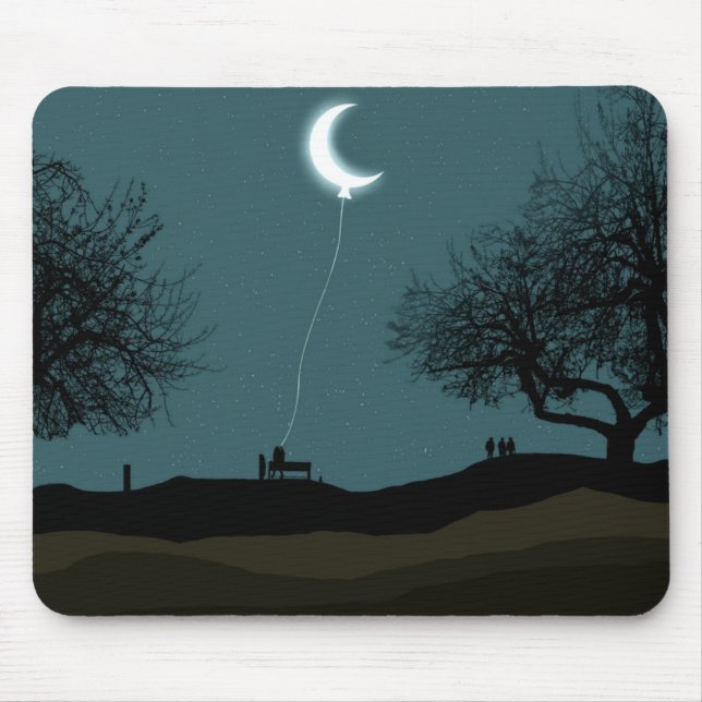 Moon Balloon Mouse Pad (Front)