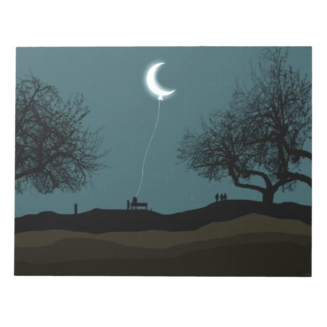 Moon Balloon Notepad (Front)