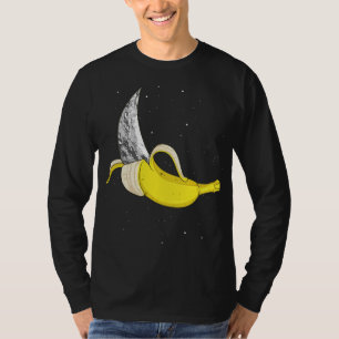 Moon Banana Funny Space Food Weird Fruit Surreal P T-Shirt