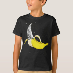 Moon Banana Funny Space Food Weird Fruit Surreal P T-Shirt