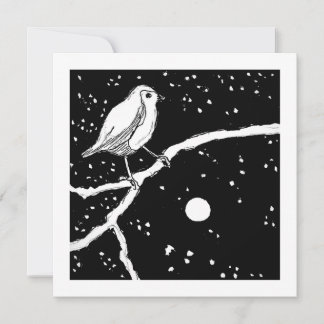 Moon Bird Holiday Card