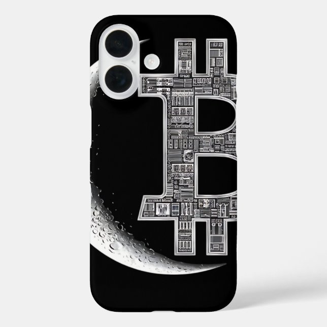 Moon Bitcoin Circuit Design Tech Enthusiast Case (Back)