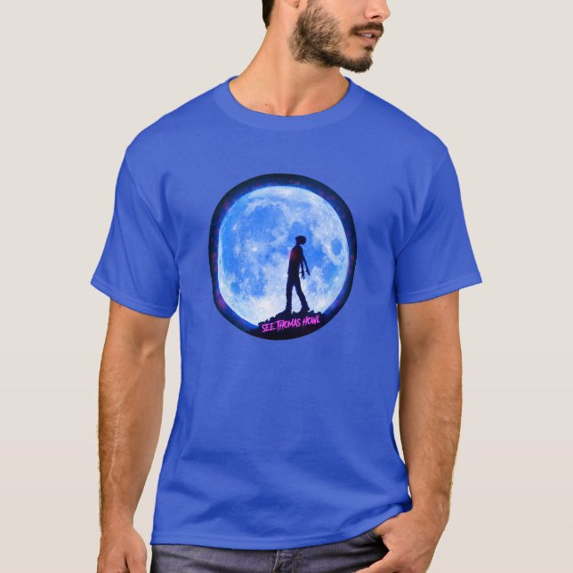 (Moon Blue) STH Logo T-Shirt with Back Spine (Front)