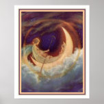 Moon Boat To Dreamland - Hugh Williams 16 x 20 Poster<br><div class="desc">Cute and colourful Hugh Williams print "Moon Boat to Dreamland"</div>