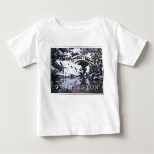 Moon Bridge & Pond in Winter Seattle, Washington Baby T-Shirt