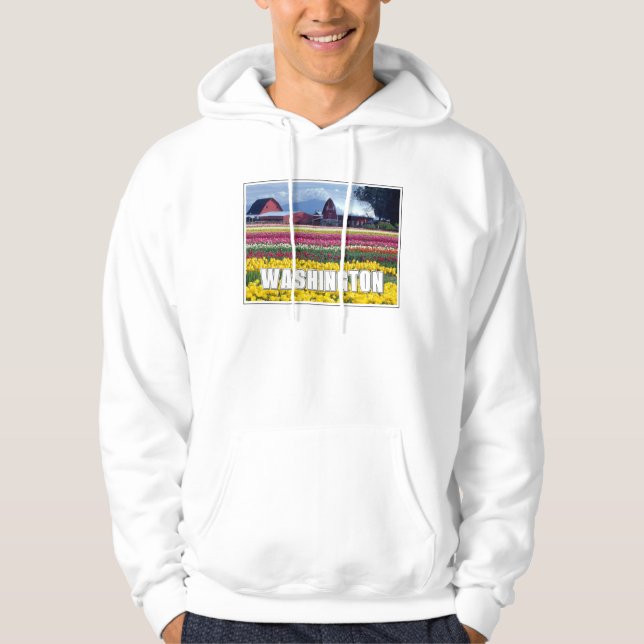 Moon Bridge & Pond in Winter | Seattle, Washington Hoodie (Front)