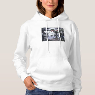 Moon Bridge & Pond in Winter Seattle, Washington Hoodie