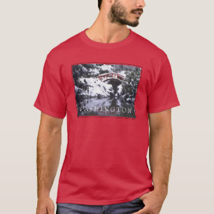 Moon Bridge & Pond in Winter   Seattle, Washington T-Shirt
