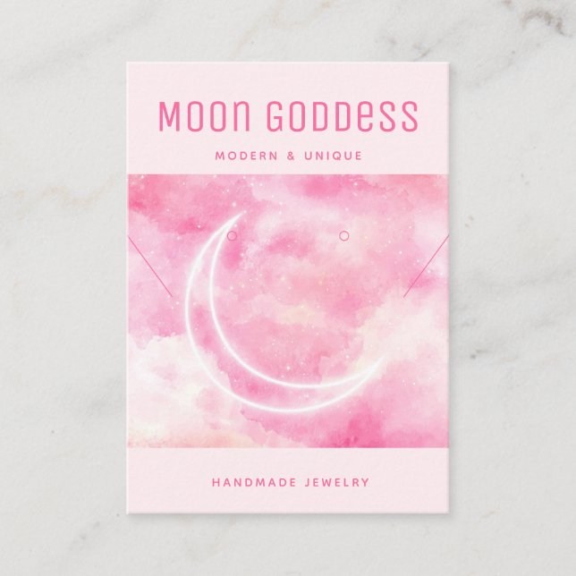 Moon Business QR Code Jewellery Display Cards (Front)