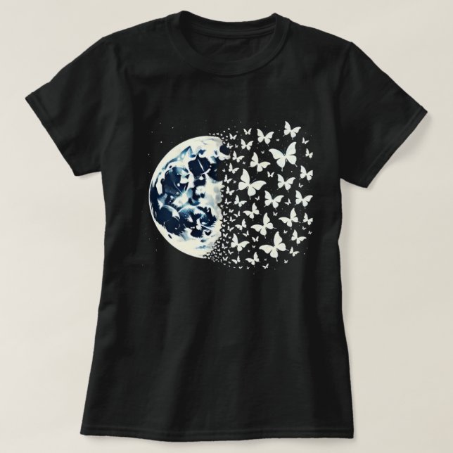 Moon butterfly T-Shirt (Design Front)