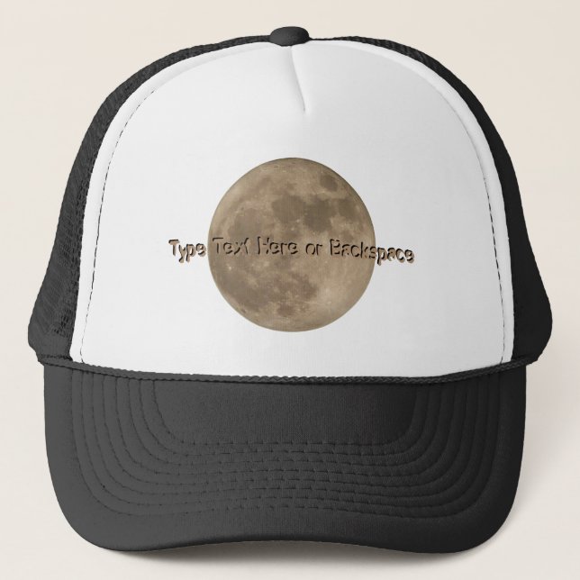 Moon Cap Personalised Full Moon Hats Trucker Caps (Front)