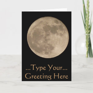 Moon Card Romantic Full Moon Custom Greeting Card