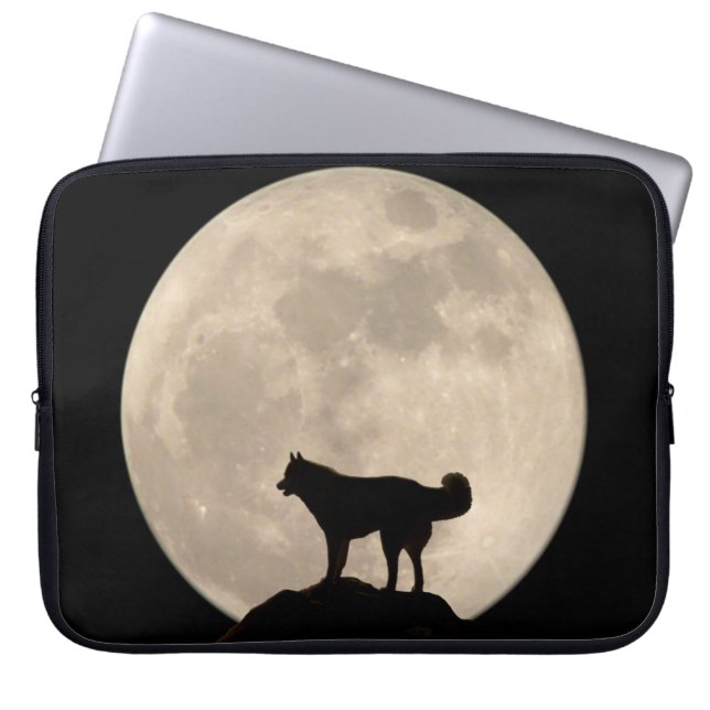 Moon Case Full Moon Lap Top Case w Husky (Front)