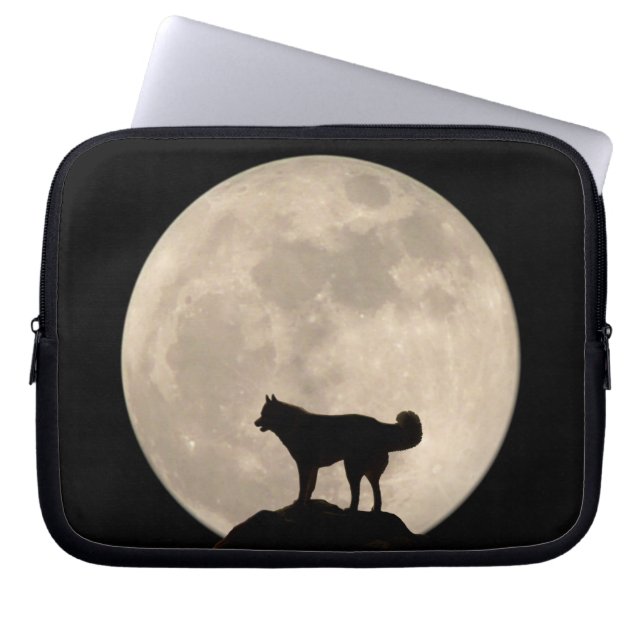 Moon Case Full Moon Lap Top Case w Husky (Front)