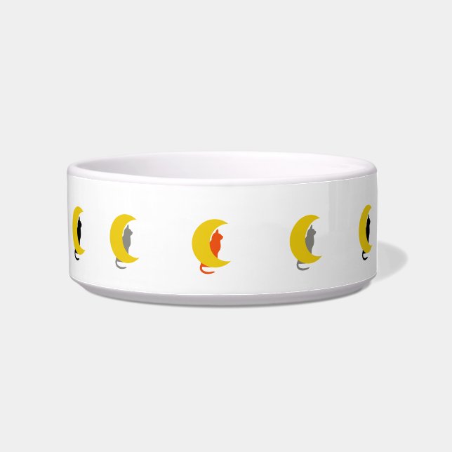 Moon Cat Ceramic Pet Bowl (Right)