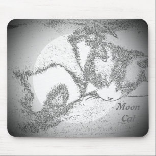 Moon Cat Digital Photo mouse pad