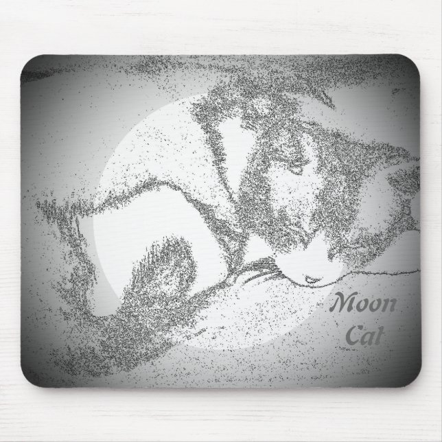 Moon Cat Digital Photo mouse pad (Front)