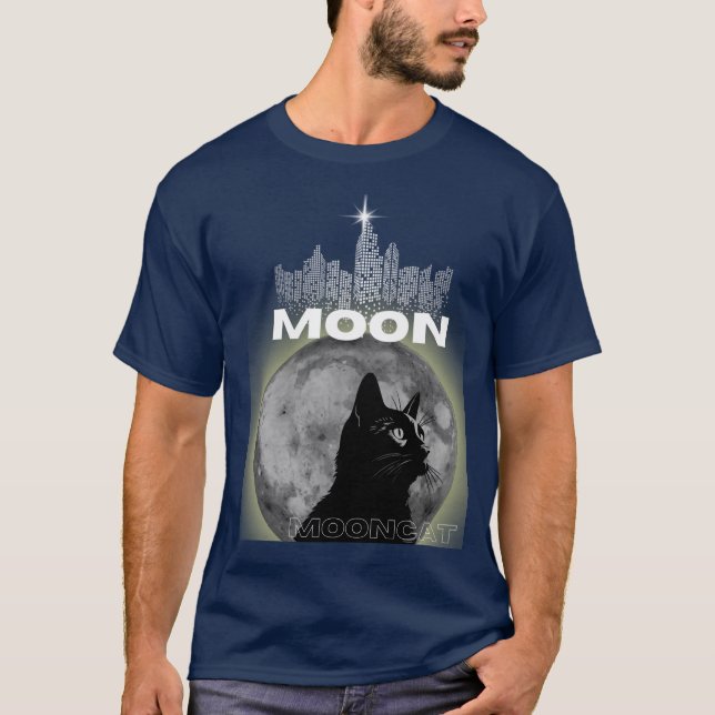 Moon Cat & Midnight Library Tee (Front)