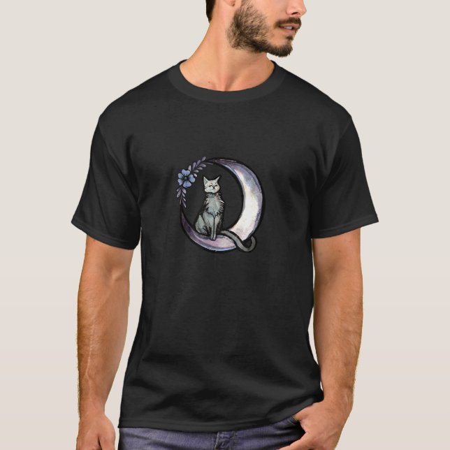 Moon Cat moonchild kitty T-Shirt (Front)