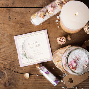 Moon Child   Boho Hippie Baby Shower Square Sticker