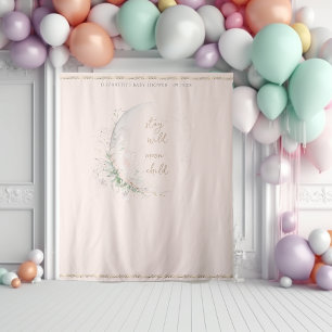 Moon Child   Boho Hippie Baby Shower Tapestry