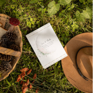 Moon Child   Boho Hippie Baby Shower Thank You Card