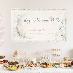 Moon Child   Boho Hippie Baby Shower Welcome Banner