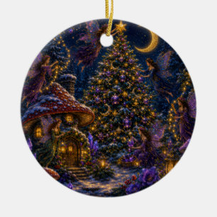 Moon Child Christmas Fairies Decorating Ornament