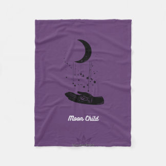 Moon Child Fleece Throw Blanket