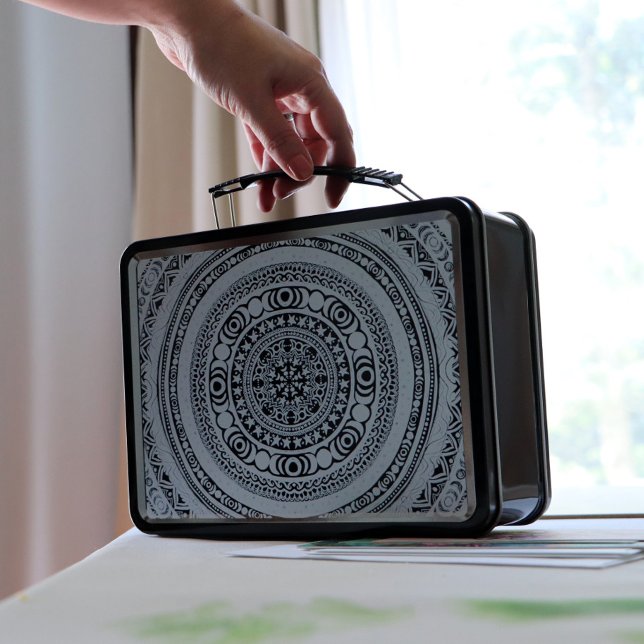 Moon Child Mandala Triple Moon Witch Metal Lunch Box (Creator Uploaded)