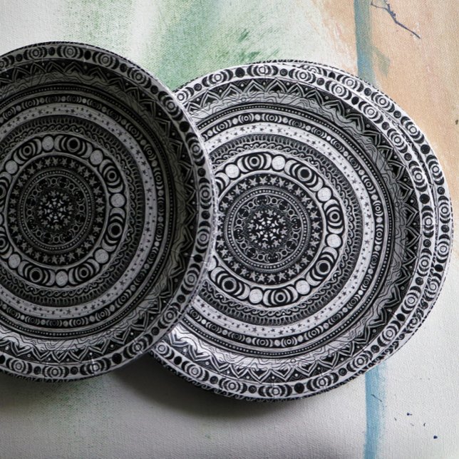 Moon Child Mandala Triple Moon Witch Paper Plate (Creator Uploaded)