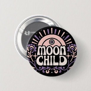 Moon child purple witch whimsigoth aesthetic 6 cm round badge