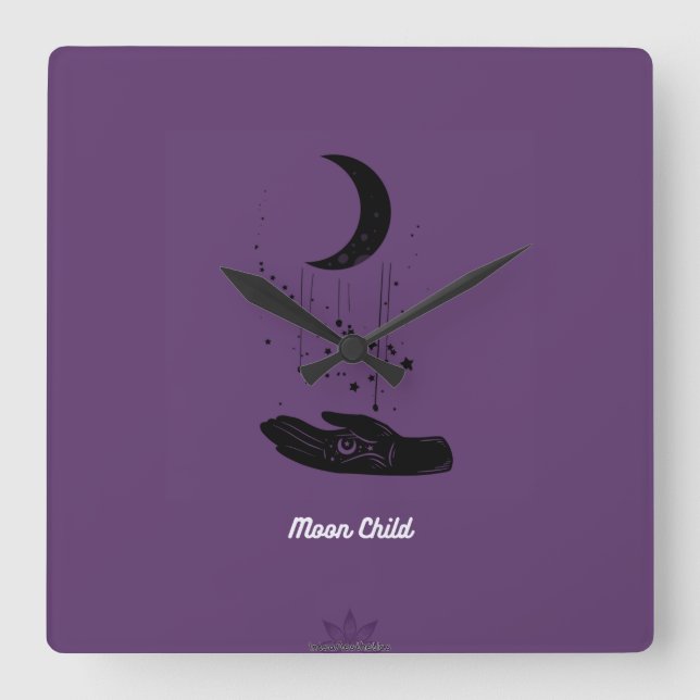 Moon Child Wall Clock  (Front)
