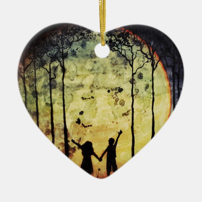 Moon Children Ceramic Tree Decoration (Front)