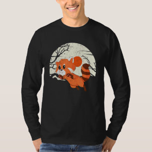 Moon China Wildlife Forest Animal Chinese Red Pand T-Shirt