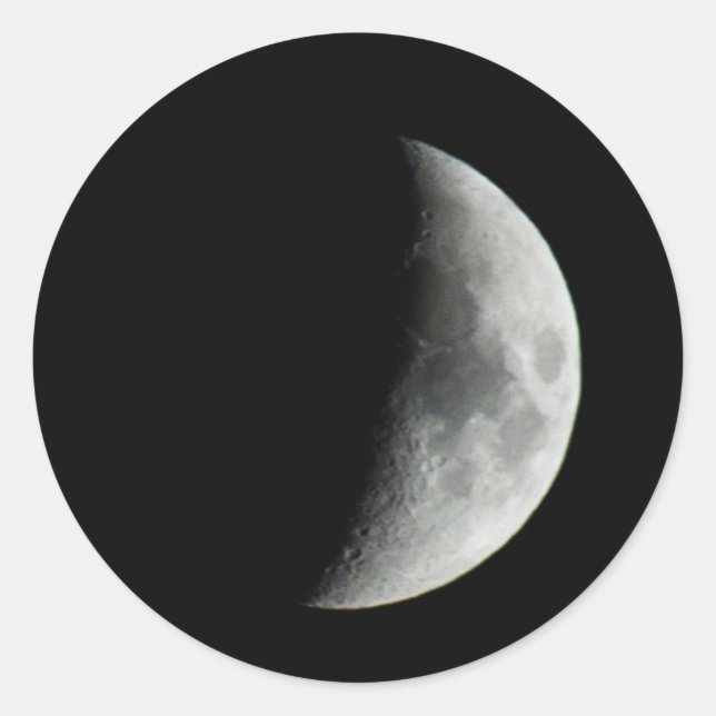 Moon Classic Round Sticker (Front)