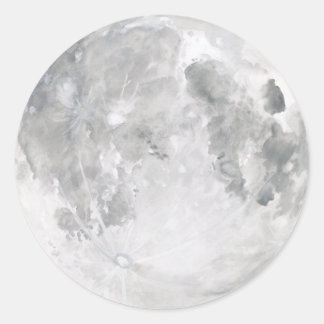 Moon Classic Round Sticker