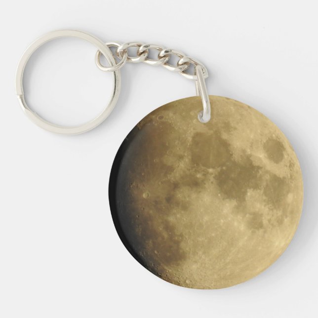  Moon Close Up, Moon Phases Key Ring (Front)