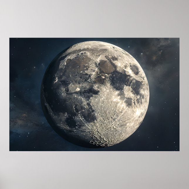 Moon Close-Up – Surreal Lunar Poster (Front)