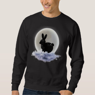 Moon Clouds And Bunny Astrology Pagan Divination M Sweatshirt