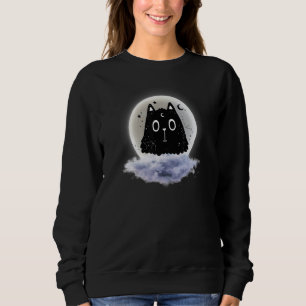 Moon Clouds And Cat Astrology Pagan Divination Mag Sweatshirt