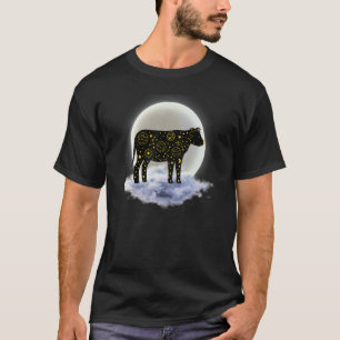 Moon Clouds And Cow Astrology Pagan Divination Mag T-Shirt