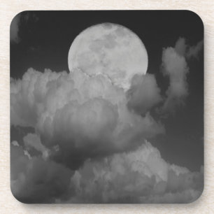 Moon & Clouds Over Kansas Coaster