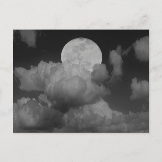 Moon & Clouds Over Kansas Postcard (Front)