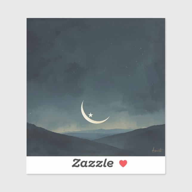 Moon Cradling a Star 🌌🎨 (Sheet)