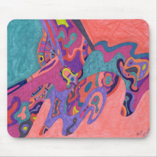 Moon Crashers, abstract art Mouse Pad