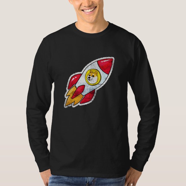 Moon Crypto Cryptocurrency Trader Dogecoin Sarcast T-Shirt (Front)